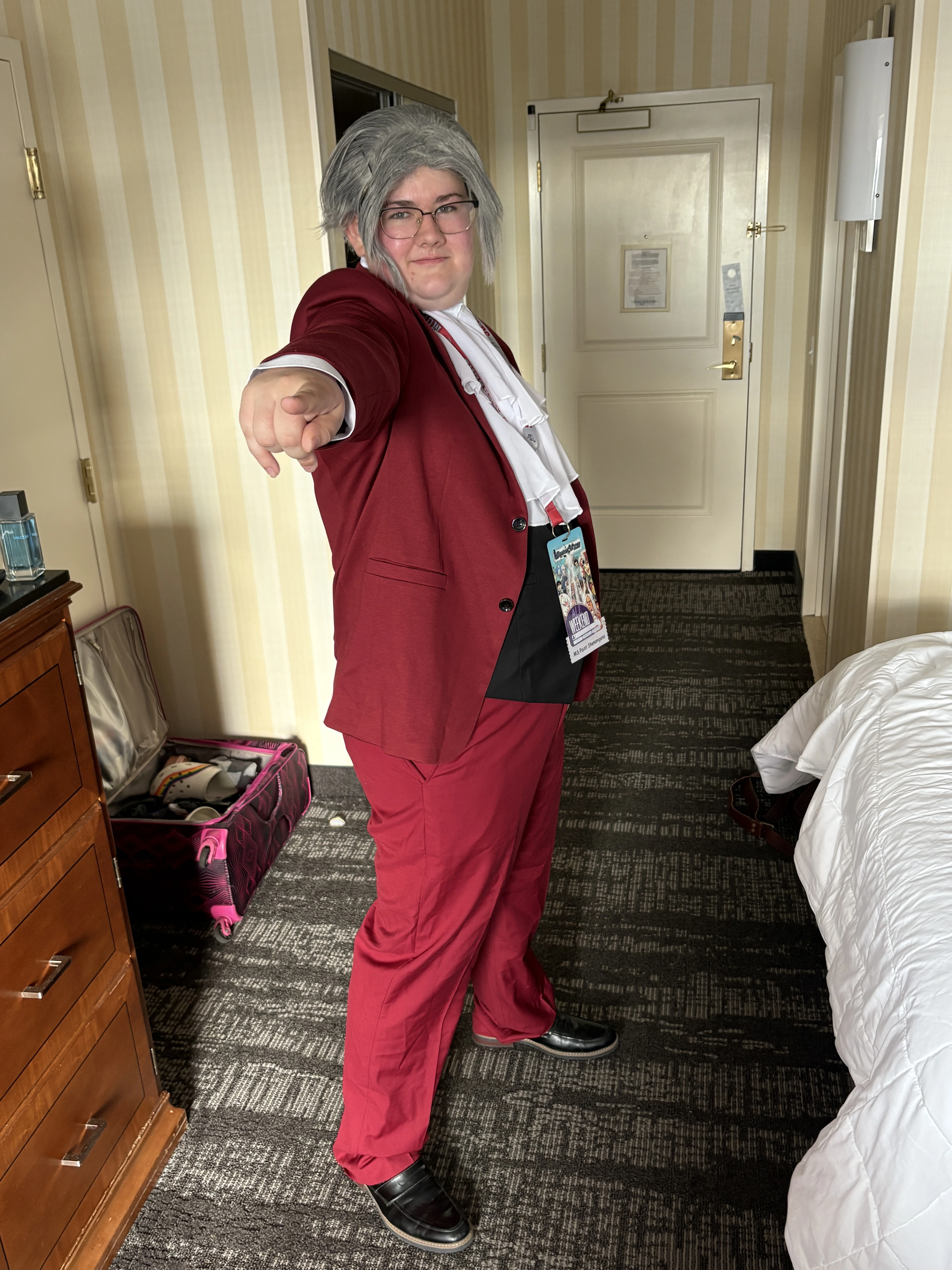 Me dressed as Miles Edgeworth